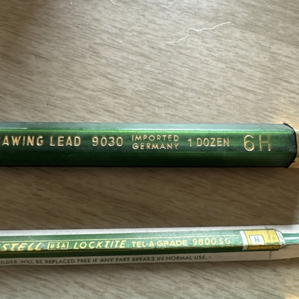 Vintage A.W. Faber Castell Drawing Lead Pencil Refill #9030 6H H 23 Leads